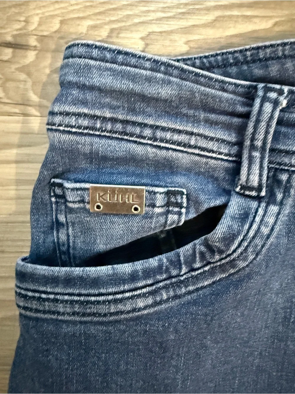 Kuhl Men's Dark Blue Denim Jeans - Classic Straight Fit Size 40 x 32